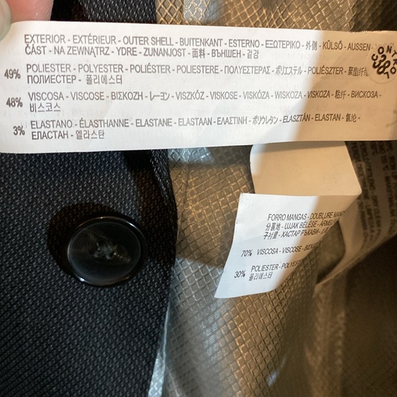 Zara men’s suit jacket charcoal size us 38 - Picture 7 of 9